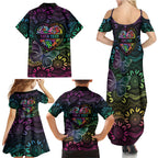 Australia Cancer Survivor Personalised Family Matching Summer Maxi Dress and Hawaiian Shirt I’m A Survivor Ribbon Heart