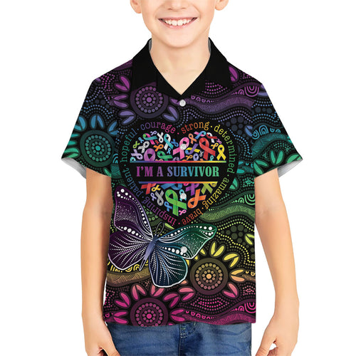 Australia Cancer Survivor Personalised Family Matching Summer Maxi Dress and Hawaiian Shirt I’m A Survivor Ribbon Heart