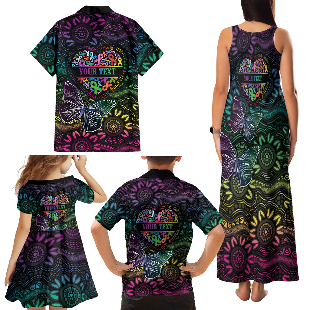 Australia Cancer Survivor Personalised Family Matching Tank Maxi Dress and Hawaiian Shirt I’m A Survivor Ribbon Heart