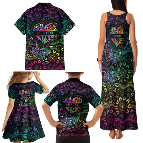 Australia Cancer Survivor Personalised Family Matching Tank Maxi Dress and Hawaiian Shirt I’m A Survivor Ribbon Heart