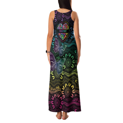 Australia Cancer Survivor Personalised Family Matching Tank Maxi Dress and Hawaiian Shirt I’m A Survivor Ribbon Heart