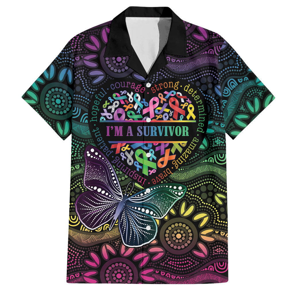 Australia Cancer Survivor Personalised Hawaiian Shirt I’m A Survivor Ribbon Heart