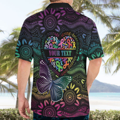 Australia Cancer Survivor Personalised Hawaiian Shirt I’m A Survivor Ribbon Heart