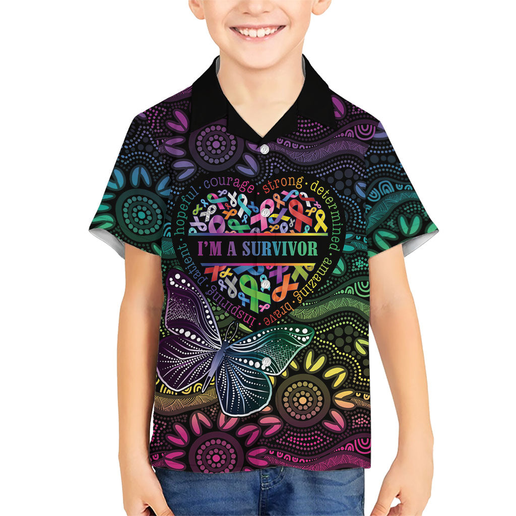 Australia Cancer Survivor Personalised Hawaiian Shirt I’m A Survivor Ribbon Heart