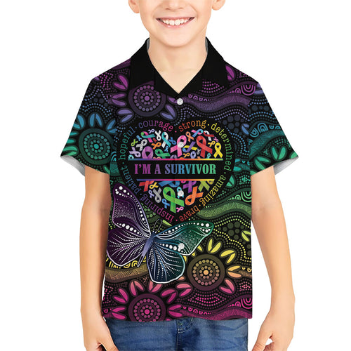 Australia Cancer Survivor Personalised Hawaiian Shirt I’m A Survivor Ribbon Heart