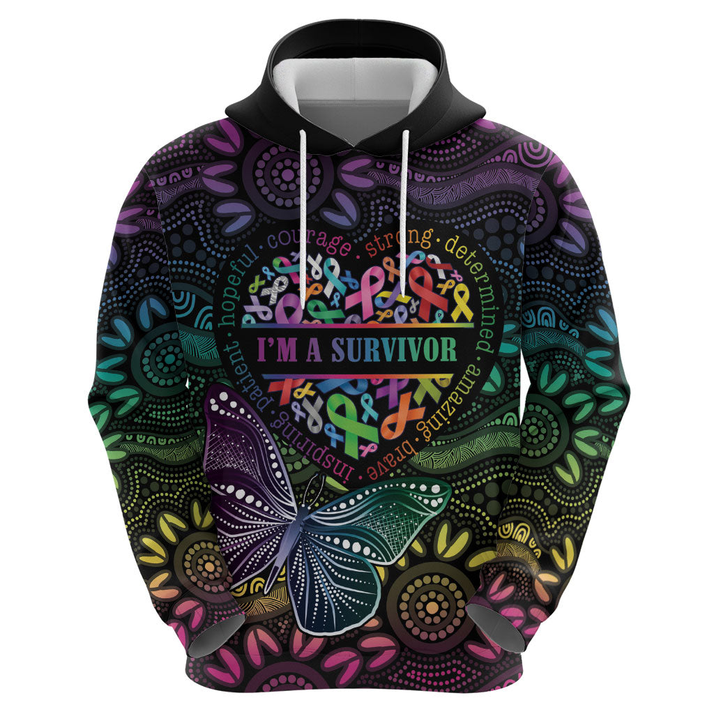 Australia Cancer Survivor Personalised Hoodie I’m A Survivor Ribbon Heart