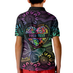 Australia Cancer Survivor Personalised Kid Polo Shirt I’m A Survivor Ribbon Heart