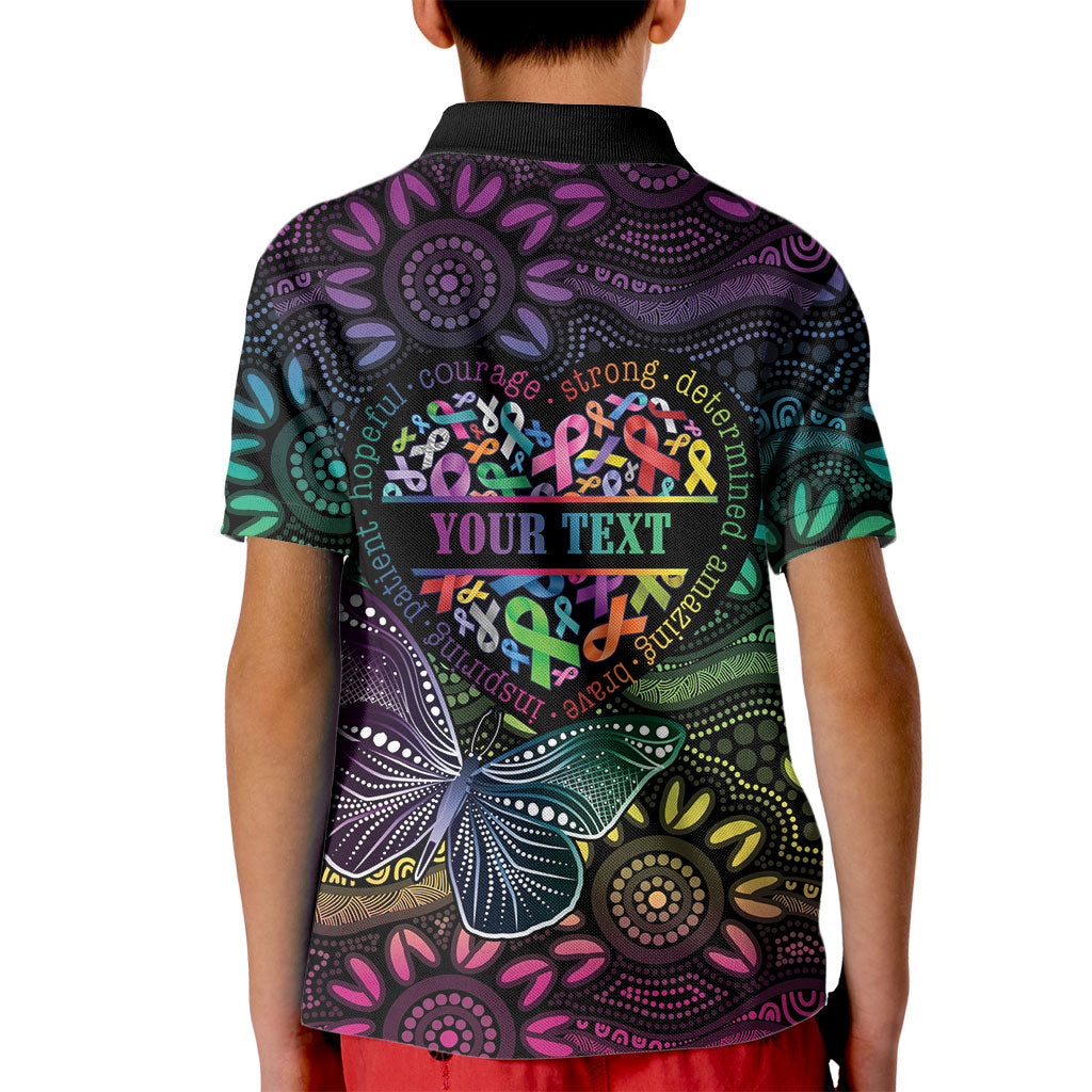 Australia Cancer Survivor Personalised Kid Polo Shirt I’m A Survivor Ribbon Heart