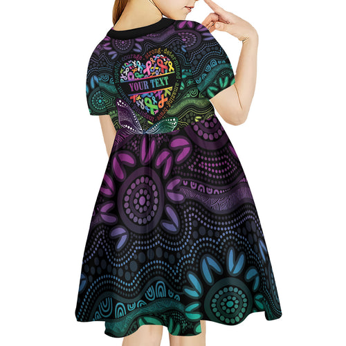 Australia Cancer Survivor Personalised Kid Short Sleeve Dress I’m A Survivor Ribbon Heart