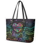 Australia Cancer Survivor Leather Tote Bag I’m A Survivor Ribbon Heart