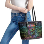 Australia Cancer Survivor Leather Tote Bag I’m A Survivor Ribbon Heart