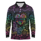 Australia Cancer Survivor Personalised Long Sleeve Polo Shirt I’m A Survivor Ribbon Heart