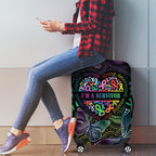 Australia Cancer Survivor Luggage Cover I’m A Survivor Ribbon Heart