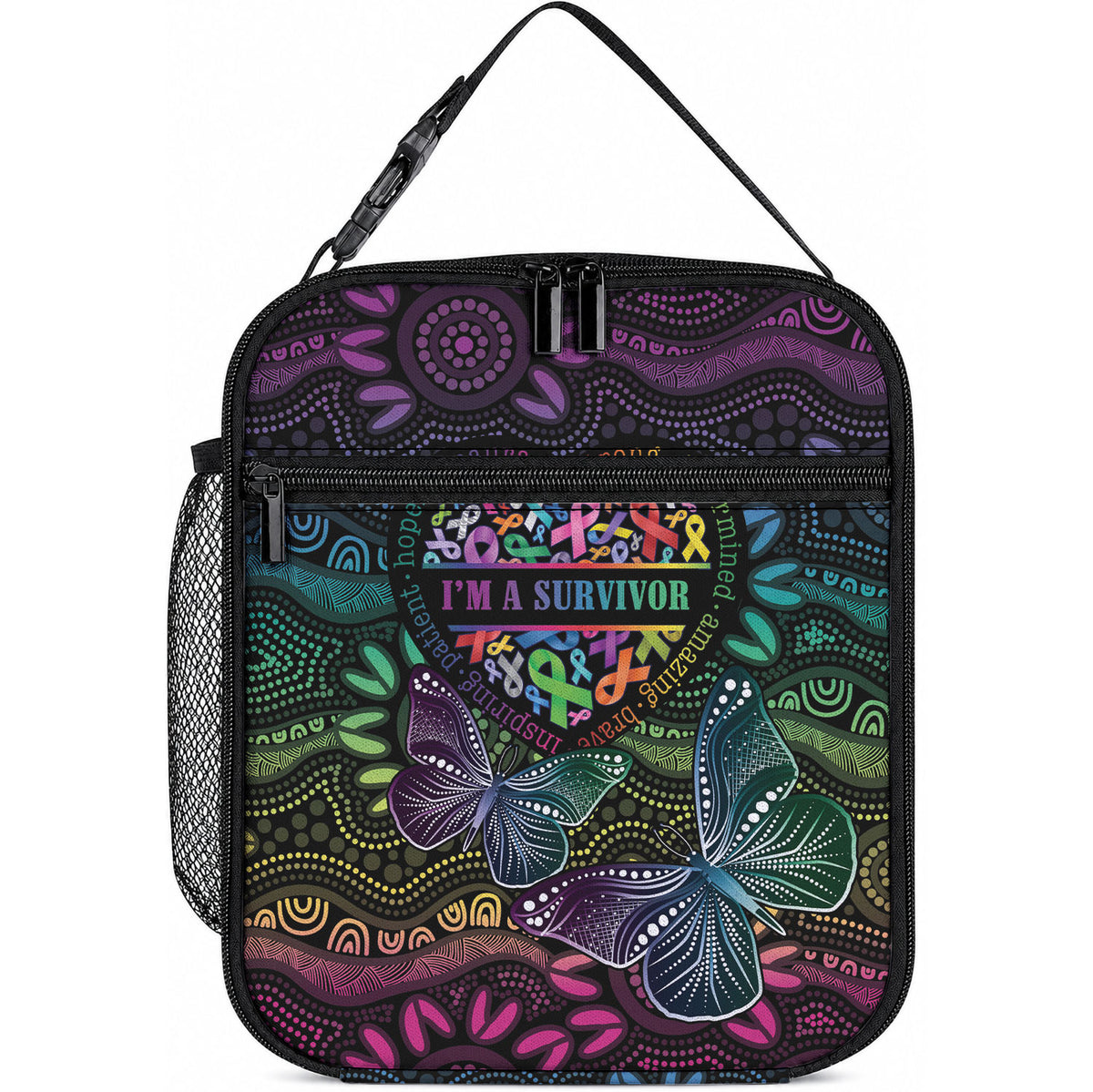Australia Cancer Survivor Lunch Bag I’m A Survivor Ribbon Heart