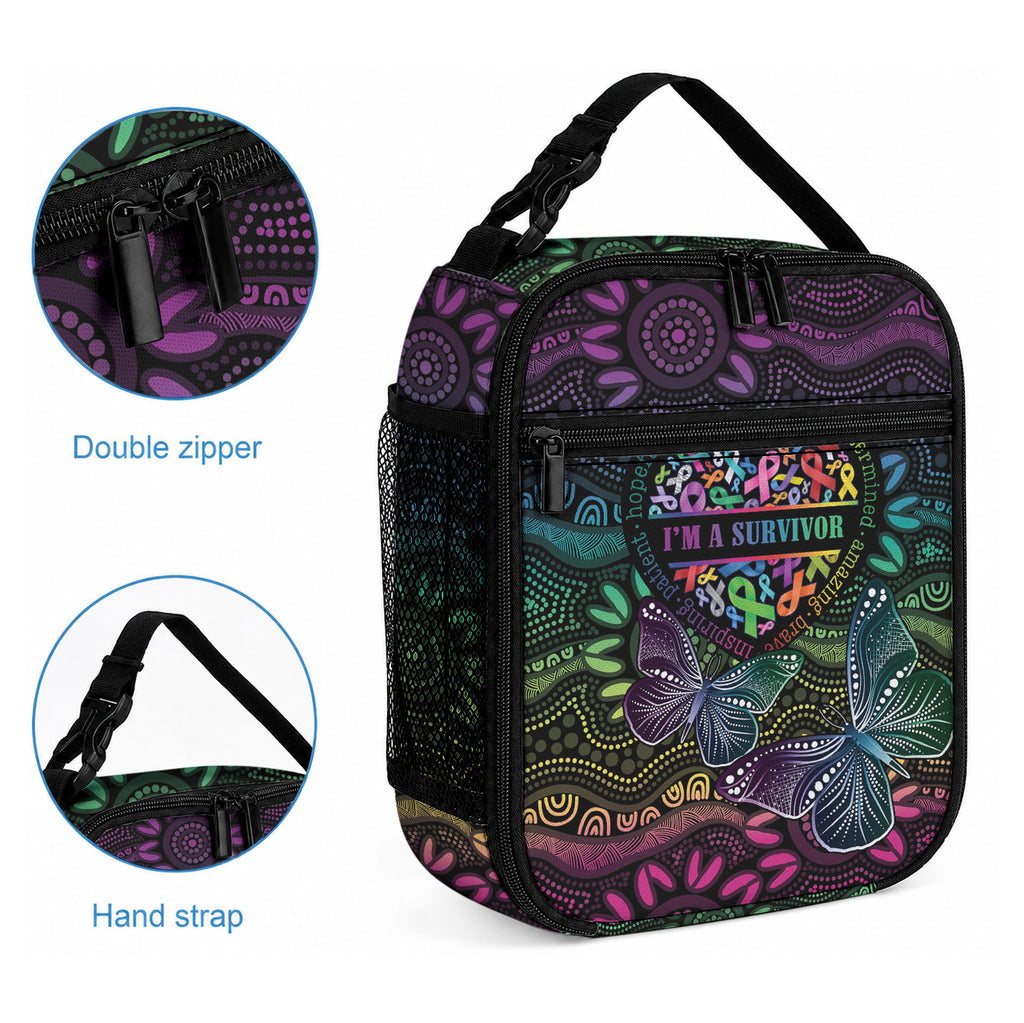 Australia Cancer Survivor Lunch Bag I’m A Survivor Ribbon Heart
