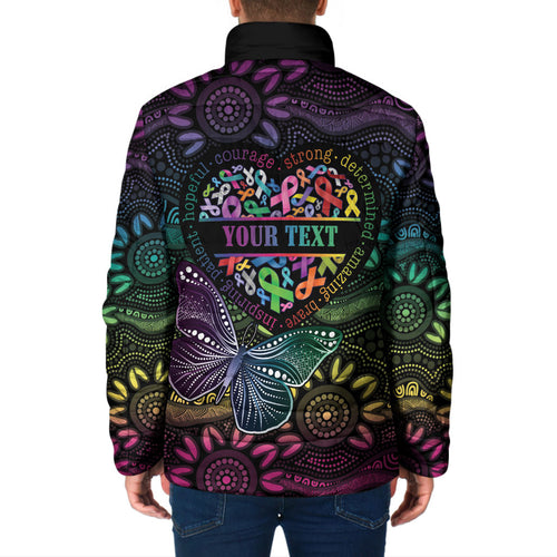 Australia Cancer Survivor Personalised Padded Jacket I’m A Survivor Ribbon Heart