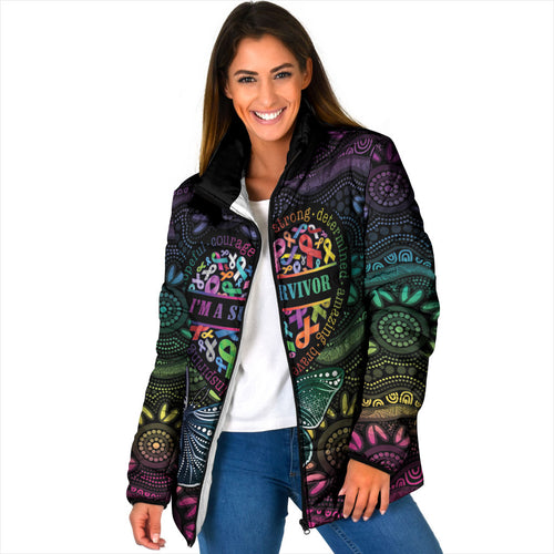Australia Cancer Survivor Personalised Padded Jacket I’m A Survivor Ribbon Heart