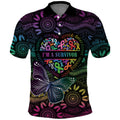 Australia Cancer Survivor Personalised Polo Shirt I’m A Survivor Ribbon Heart