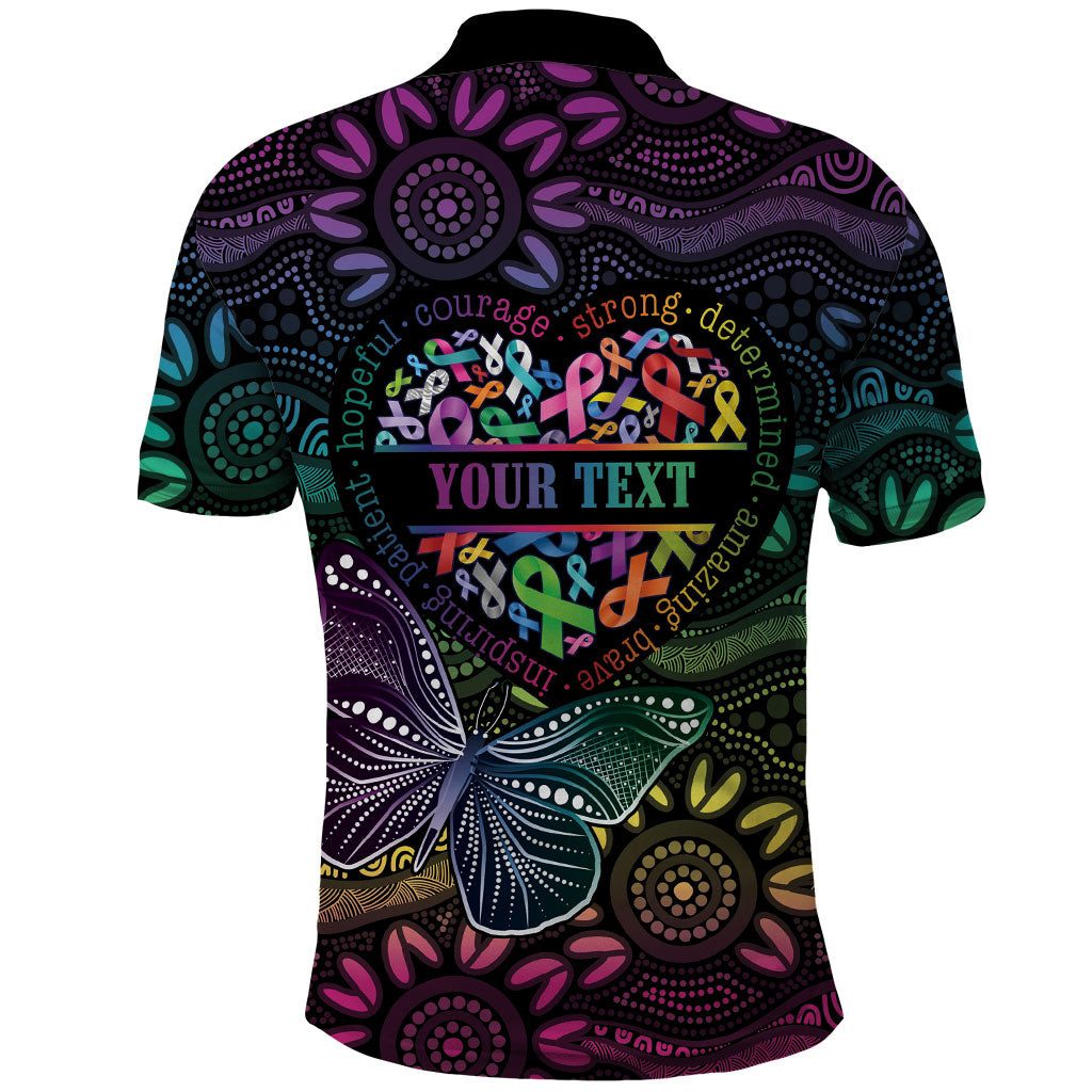 Australia Cancer Survivor Personalised Polo Shirt I’m A Survivor Ribbon Heart