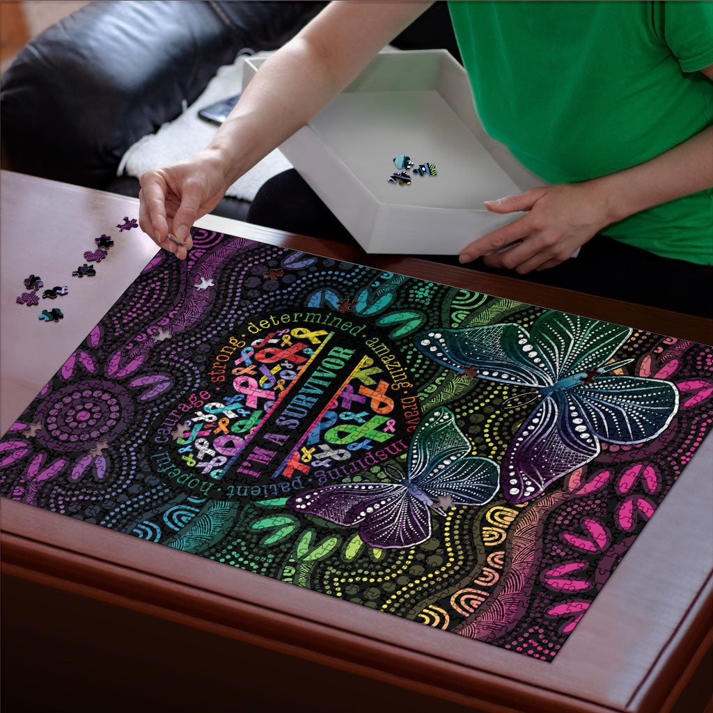 Australia Cancer Survivor Puzzle I’m A Survivor Ribbon Heart