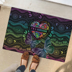 Australia Cancer Survivor Rubber Doormat I’m A Survivor Ribbon Heart