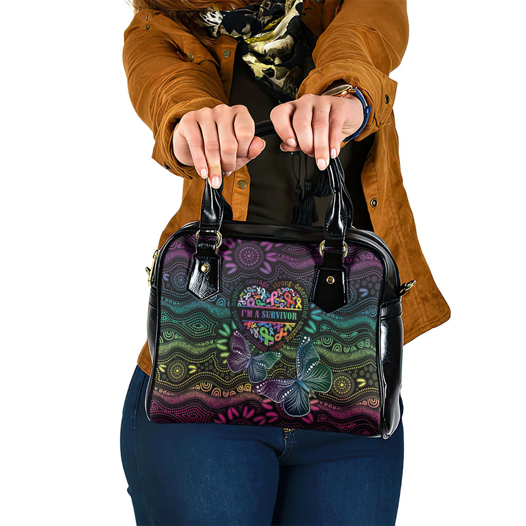 Australia Cancer Survivor Shoulder Handbag I’m A Survivor Ribbon Heart