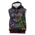 Australia Cancer Survivor Personalised Sleeveless Hoodie I’m A Survivor Ribbon Heart