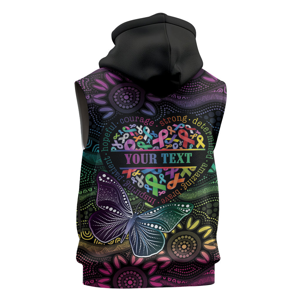Australia Cancer Survivor Personalised Sleeveless Hoodie I’m A Survivor Ribbon Heart
