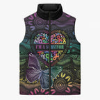 Australia Cancer Survivor Personalised Sleeveless Puffer Jacket I’m A Survivor Ribbon Heart