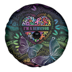 Australia Cancer Survivor Spare Tire Cover I’m A Survivor Ribbon Heart