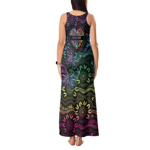 Australia Cancer Survivor Personalised Tank Maxi Dress I’m A Survivor Ribbon Heart