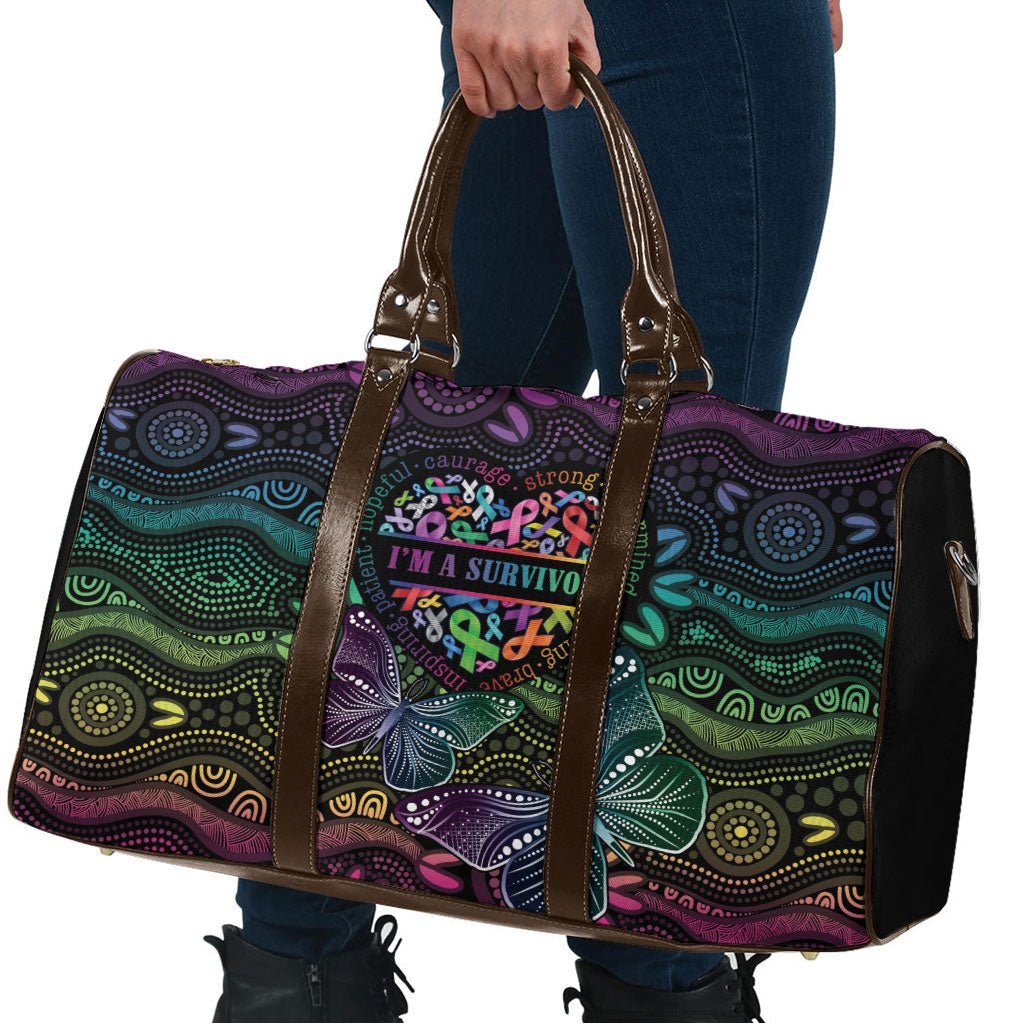 Australia Cancer Survivor Travel Bag I’m A Survivor Ribbon Heart