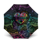 Australia Cancer Survivor Umbrella I’m A Survivor Ribbon Heart