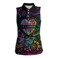 Australia Cancer Survivor Personalised Women Sleeveless Polo Shirt I’m A Survivor Ribbon Heart
