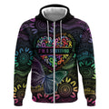 Australia Cancer Survivor Personalised Zip Hoodie I’m A Survivor Ribbon Heart