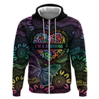 Australia Cancer Survivor Personalised Zip Hoodie I’m A Survivor Ribbon Heart