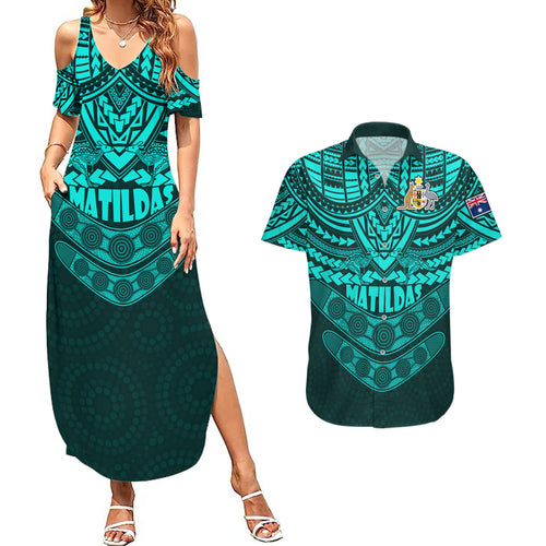 matildas-soccer-couples-matching-summer-maxi-dress-and-hawaiian-shirt-polynesian-and-aboriginal-turquoise-vibe