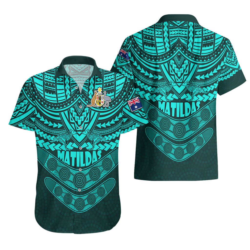 matildas-soccer-hawaiian-shirt-polynesian-and-aboriginal-turquoise-vibe