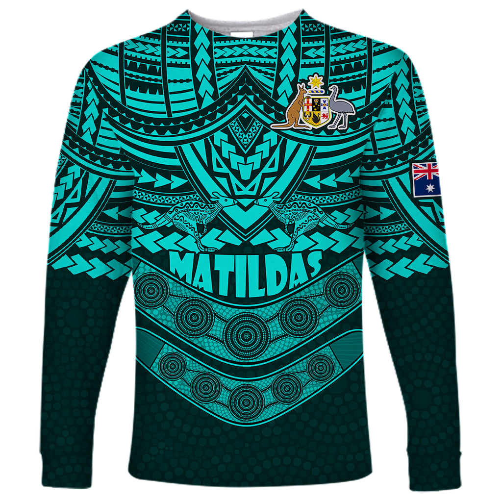 matildas-soccer-long-sleeve-shirt-polynesian-and-aboriginal-turquoise-vibe