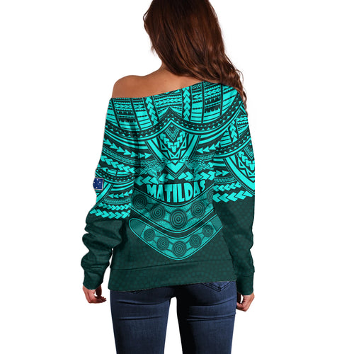 matildas-soccer-off-shoulder-sweater-polynesian-and-aboriginal-turquoise-vibe