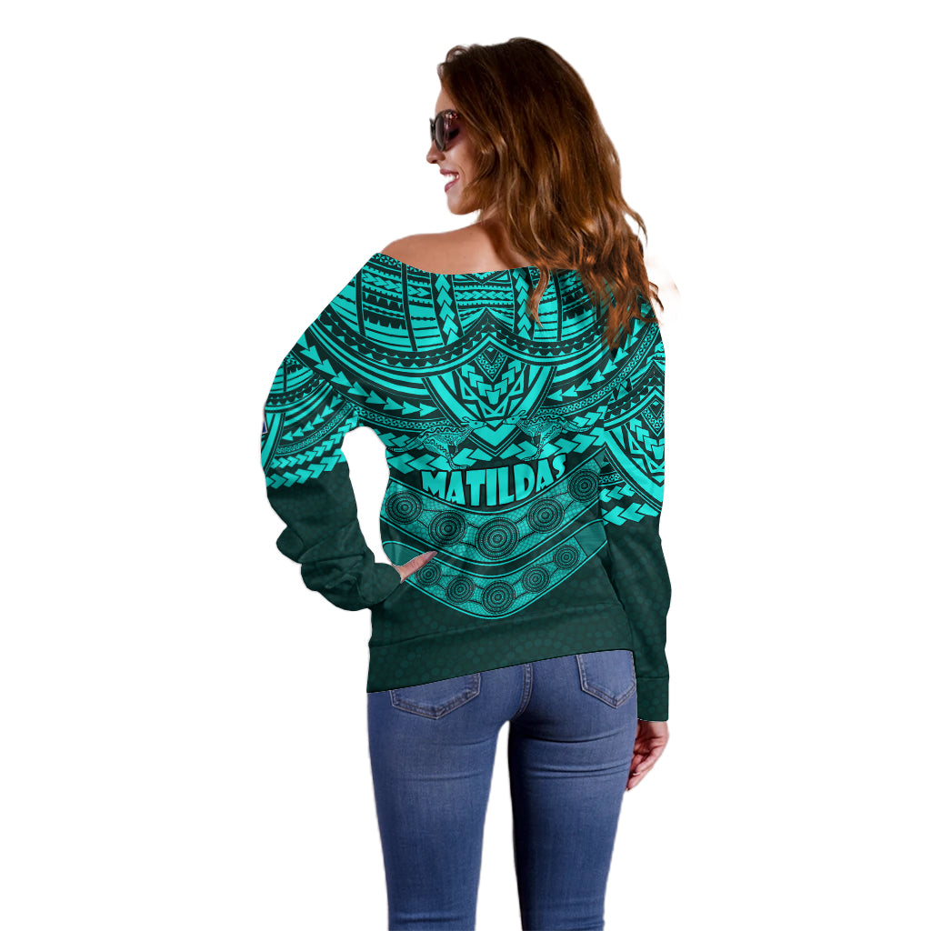 matildas-soccer-off-shoulder-sweater-polynesian-and-aboriginal-turquoise-vibe