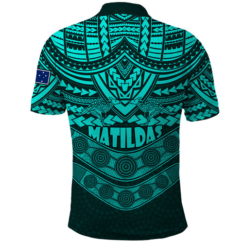 matildas-soccer-polo-shirt-polynesian-and-aboriginal-turquoise-vibe