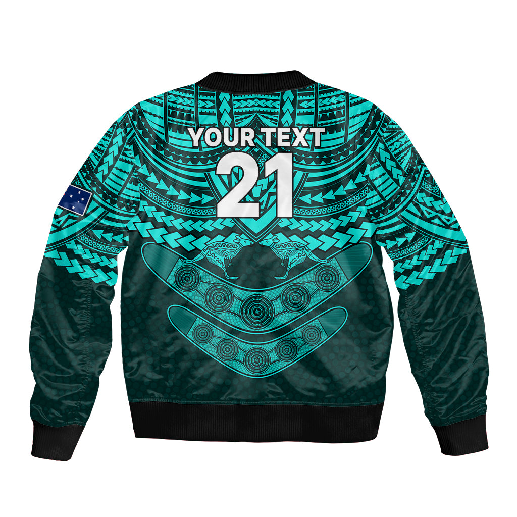 custom-matildas-soccer-bomber-jacket-polynesian-and-aboriginal-turquoise-vibe