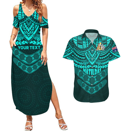 custom-matildas-soccer-couples-matching-summer-maxi-dress-and-hawaiian-shirt-polynesian-and-aboriginal-turquoise-vibe
