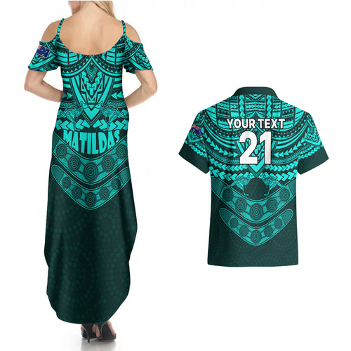custom-matildas-soccer-couples-matching-summer-maxi-dress-and-hawaiian-shirt-polynesian-and-aboriginal-turquoise-vibe