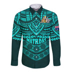 custom-matildas-soccer-long-sleeve-button-shirt-polynesian-and-aboriginal-turquoise-vibe