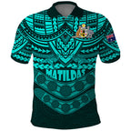 custom-matildas-soccer-polo-shirt-polynesian-and-aboriginal-turquoise-vibe