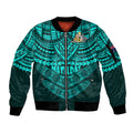 custom-matildas-soccer-sleeve-zip-bomber-jacket-polynesian-and-aboriginal-turquoise-vibe