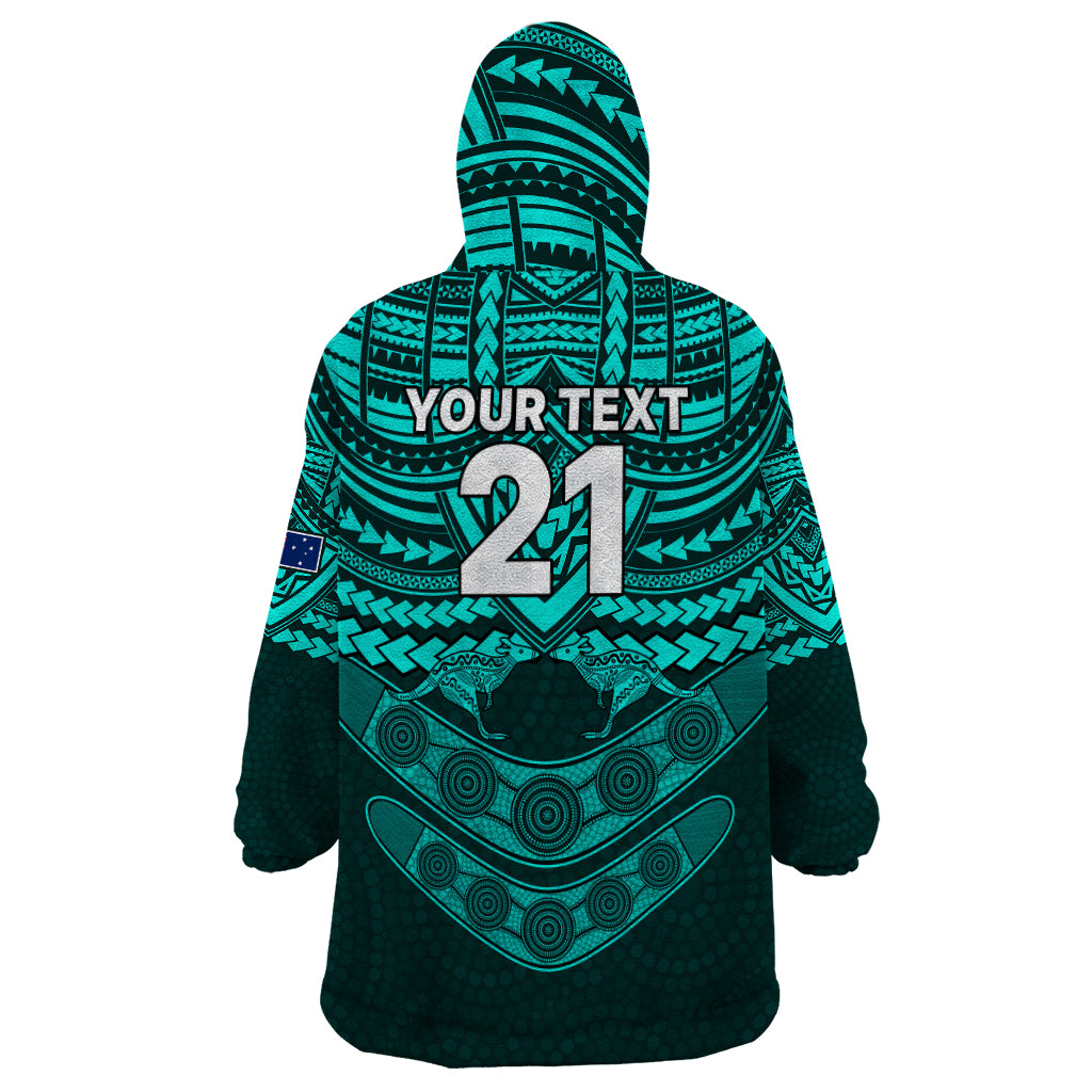 custom-matildas-soccer-wearable-blanket-hoodie-polynesian-and-aboriginal-turquoise-vibe