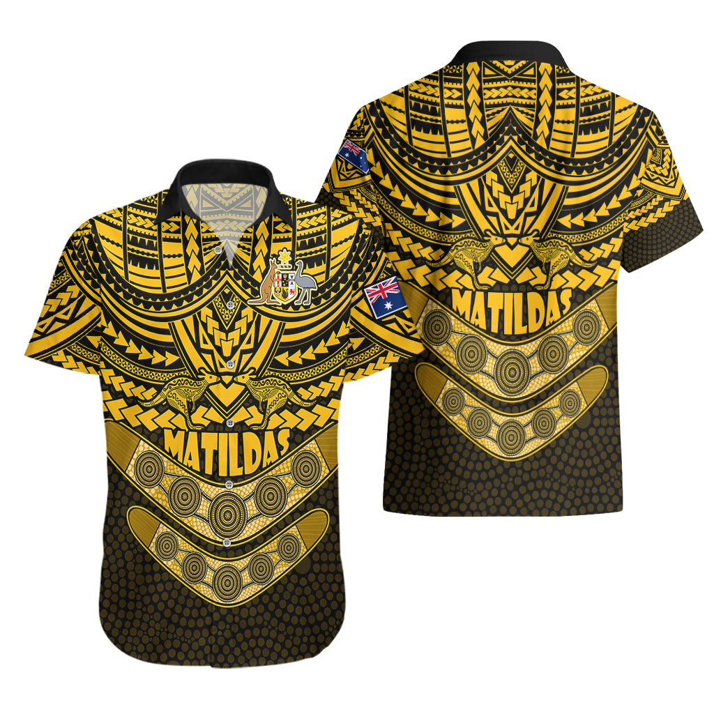 matildas-soccer-hawaiian-shirt-polynesian-and-aboriginal-gold-vibe